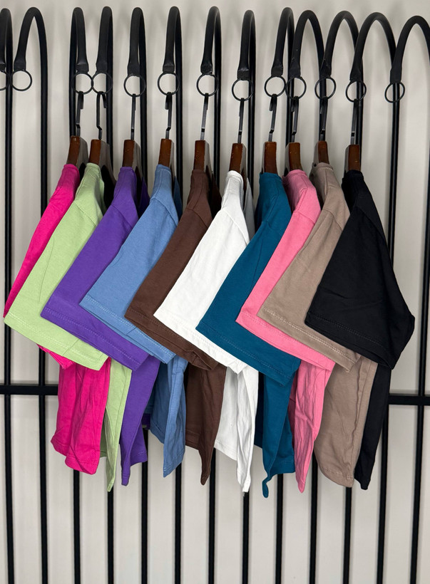 ست کراپ و شورتک زنانه قواره دار ( فری سایز تا ۴۸)