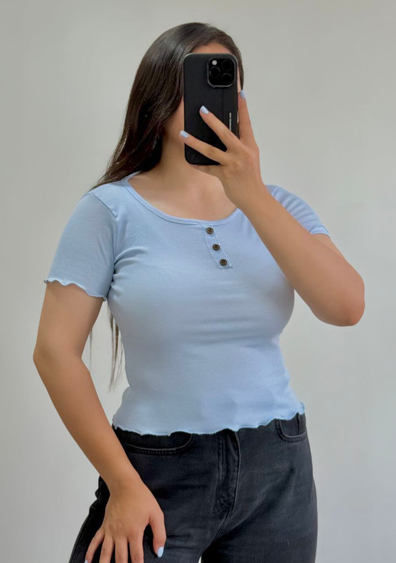 تیشرت زنانه ۳ دکمه ژور فری سایز (36_44)