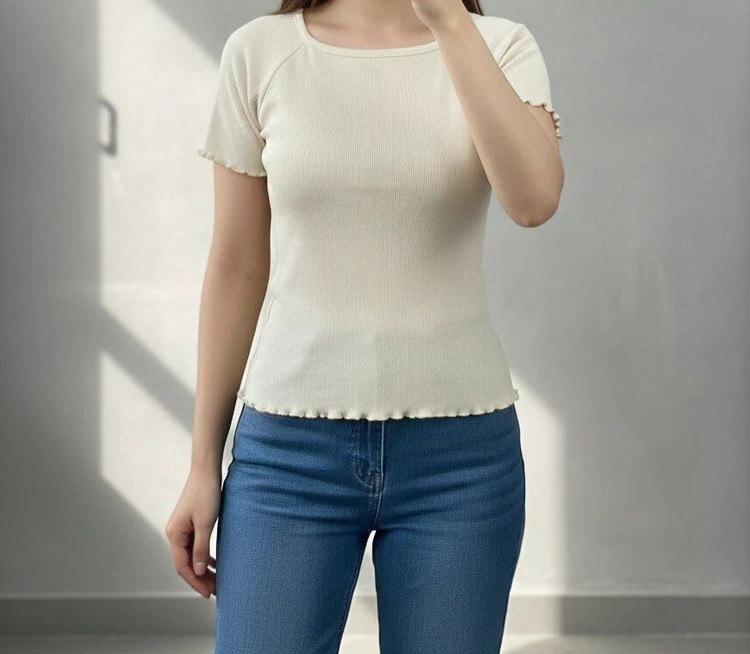 بلوز زنانه یقه خشتی فری سایز (36 _ 44).