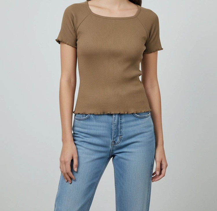 بلوز زنانه یقه خشتی فری سایز (36 _ 44)