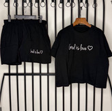 ست کراپ و شورتک زنانه قواره دار ( فری سایز ۳۸ تا ۴۸)