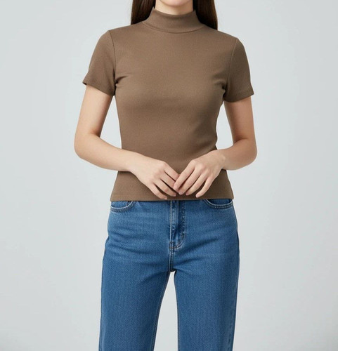 تی شرت زنانه یقه ۵ سانت ( فری سایز 36 _ 44)