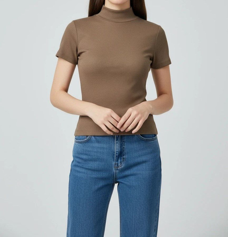 تی شرت زنانه یقه ۵ سانت ( فری سایز 36 _ 44)