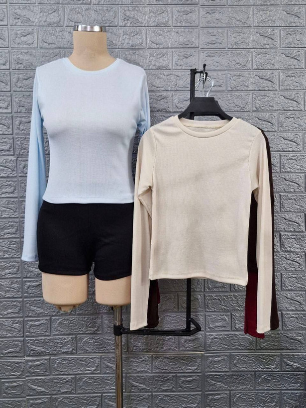 بلوز یقه گرد ساده زتانه ( فری سایز36_44)