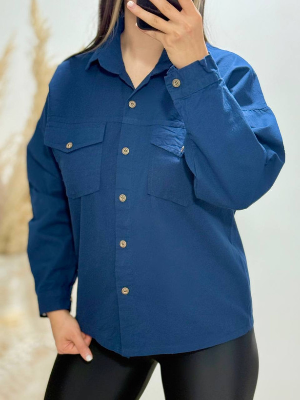 شومیز زنانه باکسی لنین (فری سایز ۳۶_۴۶)