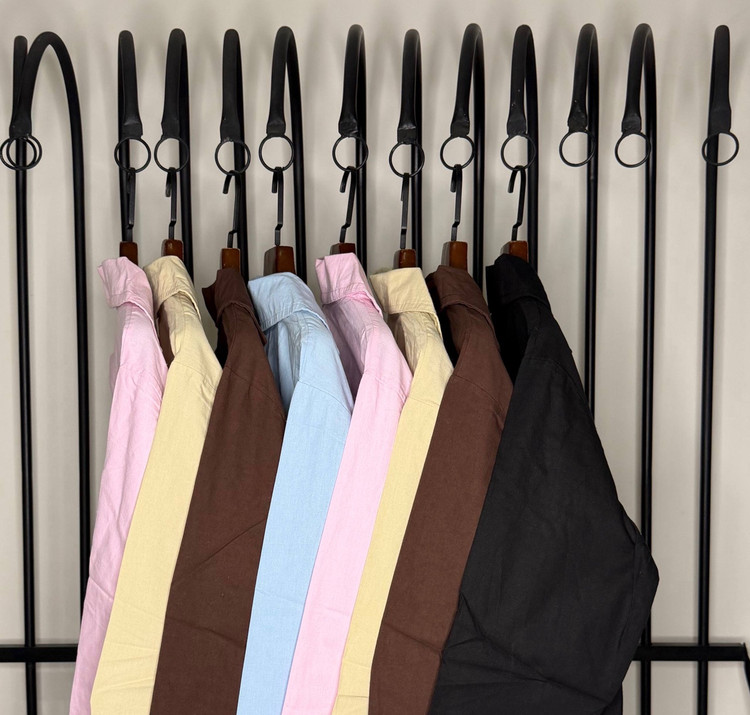 شومیز زنانه جلو بسته لنین (فری سایز ۳۸_۴۶)