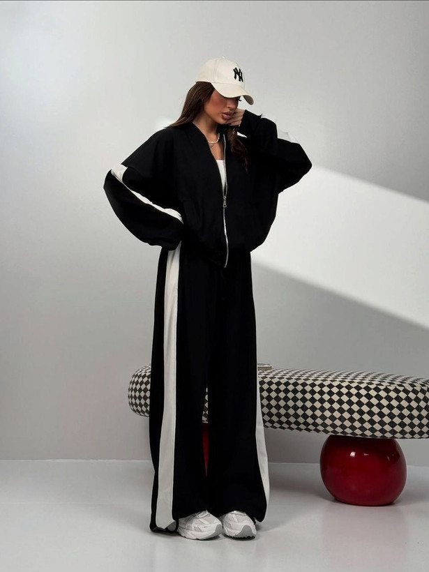 ست بامبر و شلوار زنانه فری سایز تا ۴۴