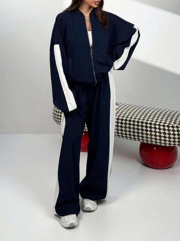 ست بامبر و شلوار زنانه فری سایز تا ۴۴