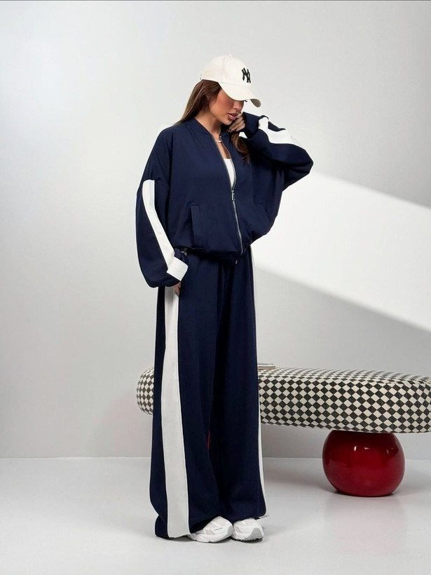 ست بامبر و شلوار زنانه فری سایز تا ۴۴