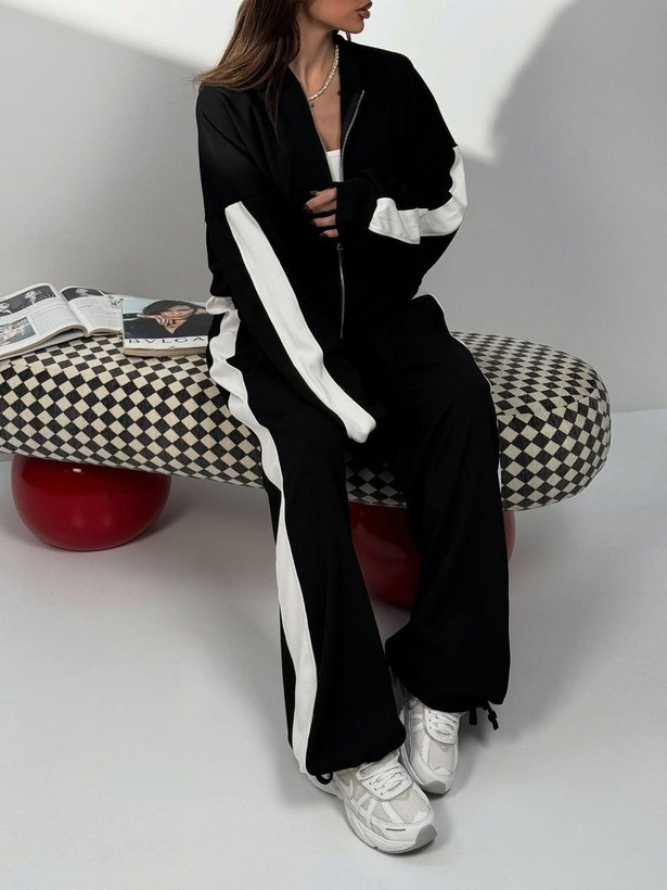 ست بامبر و شلوار زنانه فری سایز تا ۴۴