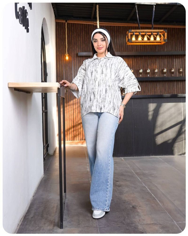 شومیز زنانه آستین دوبل فری سایز