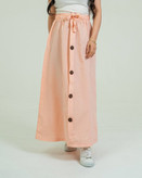 دامن لنین جلو دکمه فری سایز