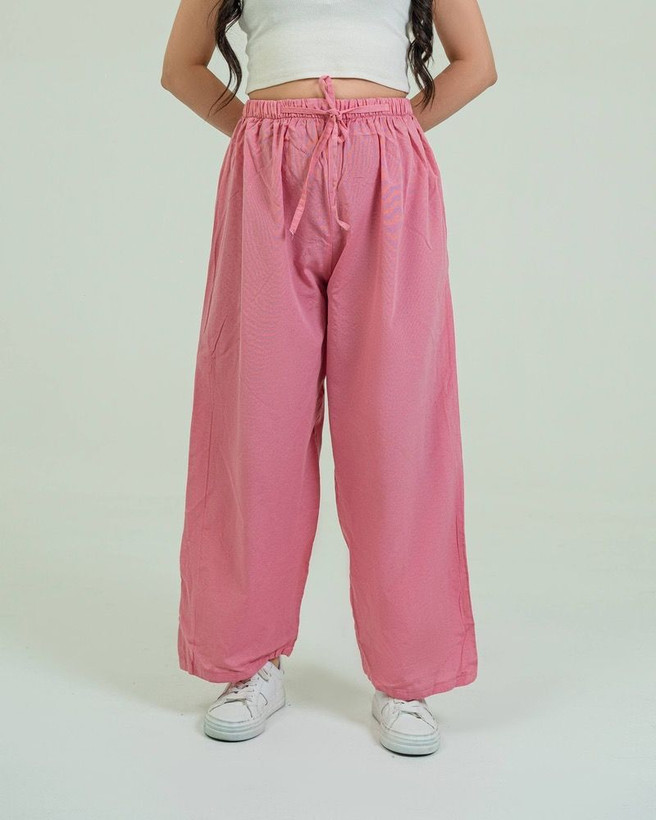 شلوار زنانه راسته لنین فری سایز