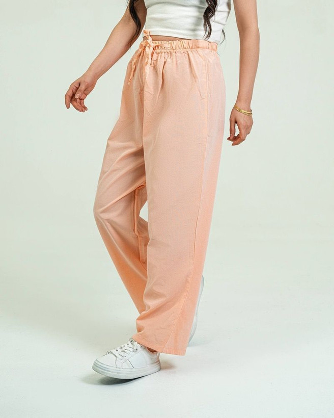 شلوار زنانه راسته لنین فری سایز