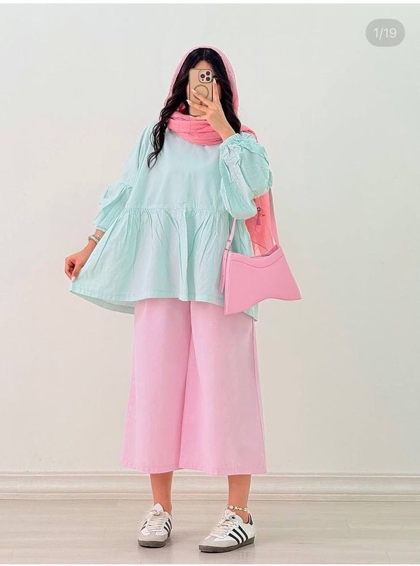 شومیز آستین پفی فری سایز