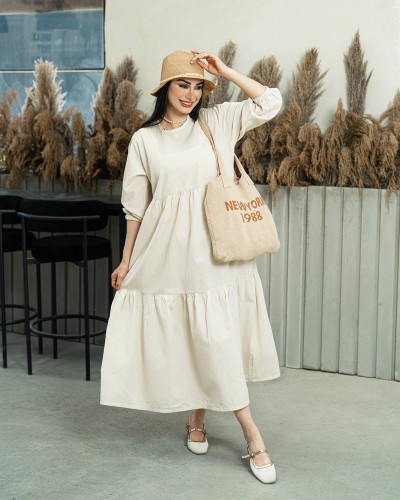 پیراهن زنانه لنین مدل دریا ( فری سایز)