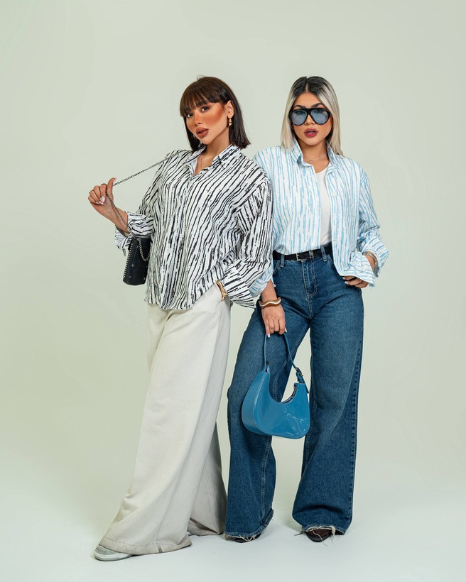 شومیز چاپی راه راه طرح ترک ( فری سایز)