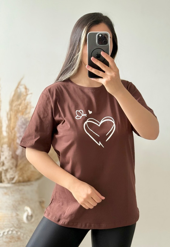 تی شرت زنانه قواره دار باکسی ( فری سایز )