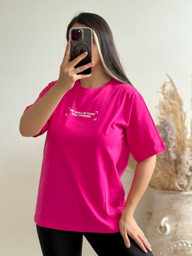 تی شرت زنانه قواره دار باکسی ( فری سایز )