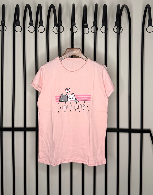 تیشرت زنانه نرمال پنبه فری سایز (۳۸_۴۴)