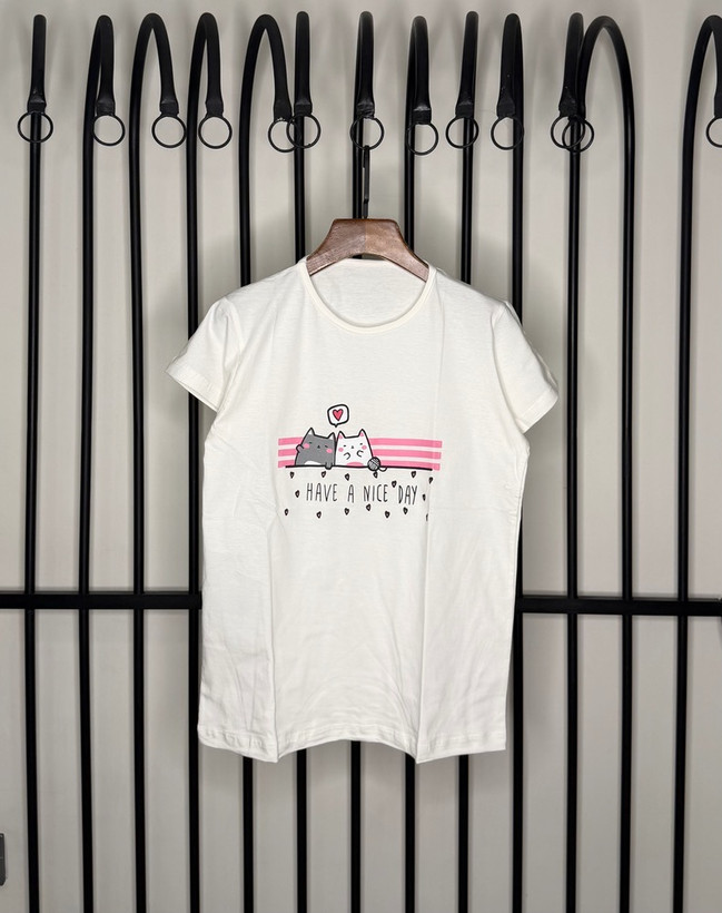 تیشرت زنانه نرمال پنبه فری سایز (۳۸_۴۴)