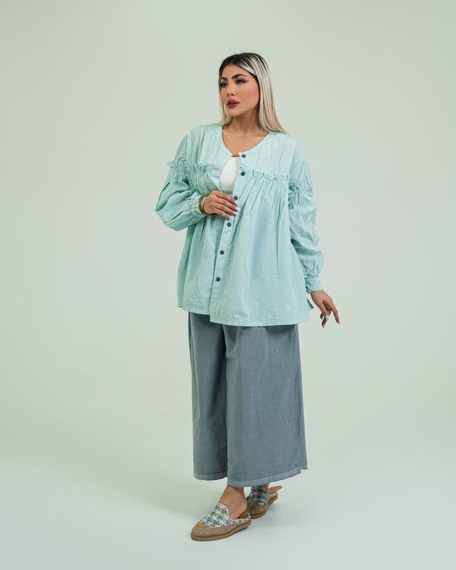 شومیز زنانه چین دار لنین ( فری سایز )