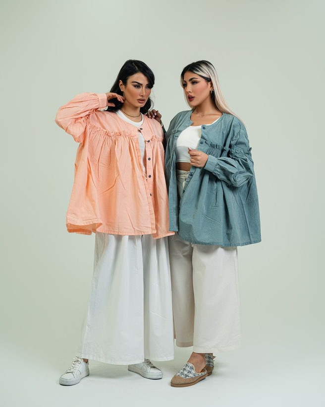 شومیز زنانه چین دار لنین ( فری سایز )