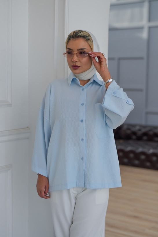 تونیک السا آستین دکمه ای ( فری سایز تا 46)