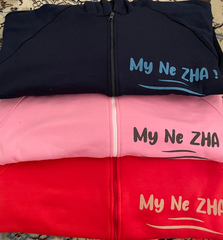 سویشرت زنانه کلاهدار خفنMY NEZHA ( فری سایز مدل لش )